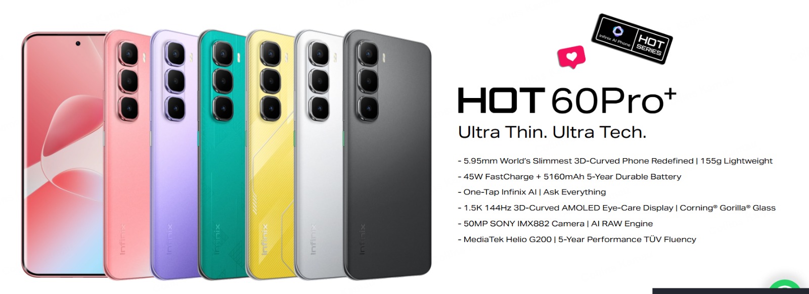 Infinix HOT60 Pro — Ultra thin, Ultra tech